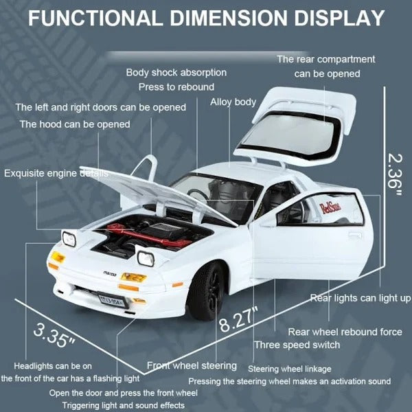 MAZDA RX7 1:24 DIECAST WHITE