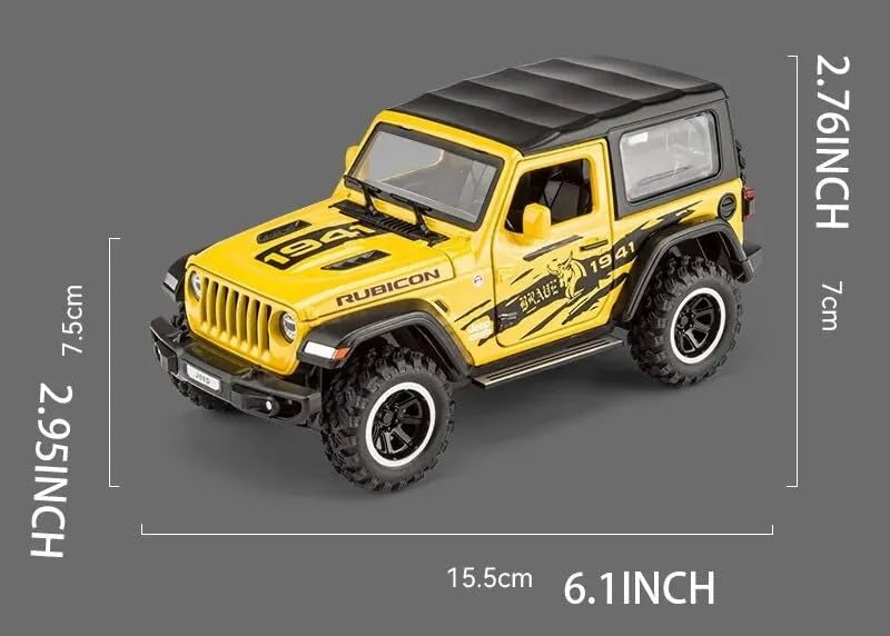1:24 Wrangler Rubicon Model Car, Diecast Pull Back