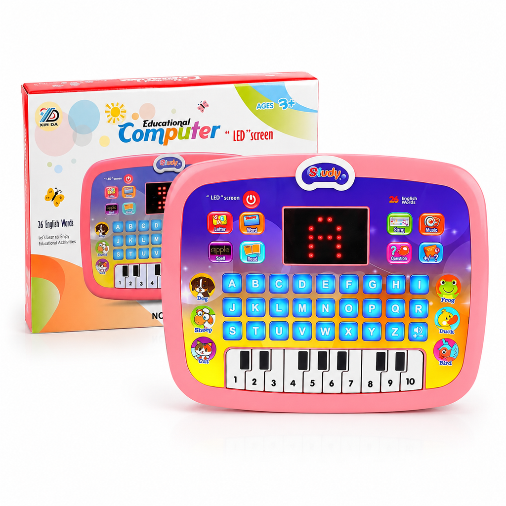 Kids Educational Learning Tablet – Alphabet, Words, Music & Piano Toy (3+ Years)
