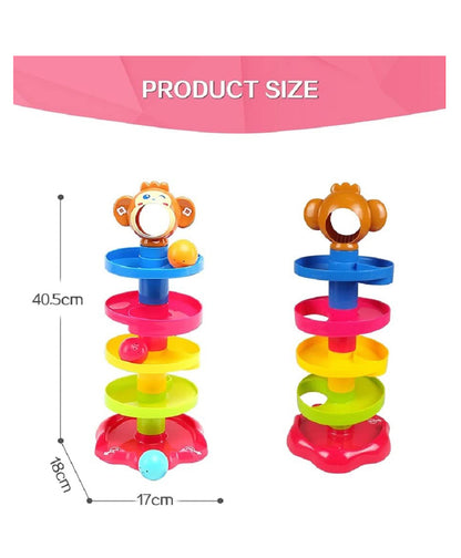 5 Layer Ball Drop and Roll Swirling Tower Educational Toys