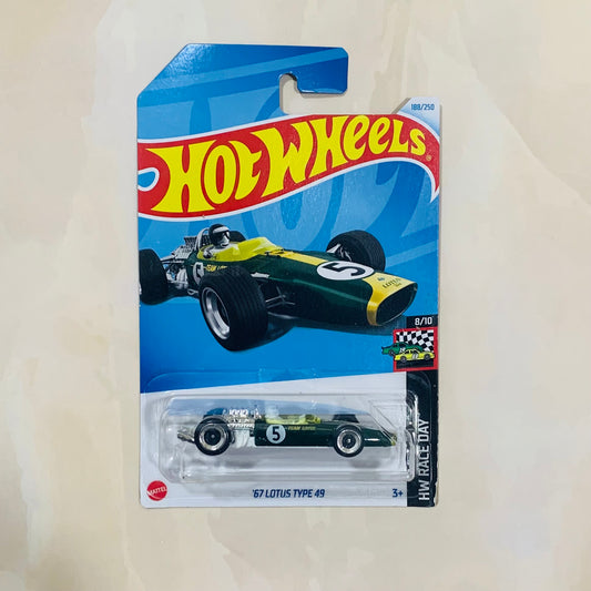 67 Lotus type 49 Hot wheels international card