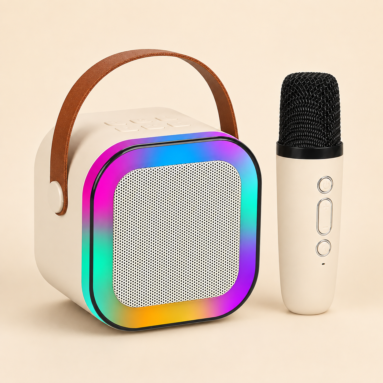 Kids mic and speaker set with karaoke & RGB lights