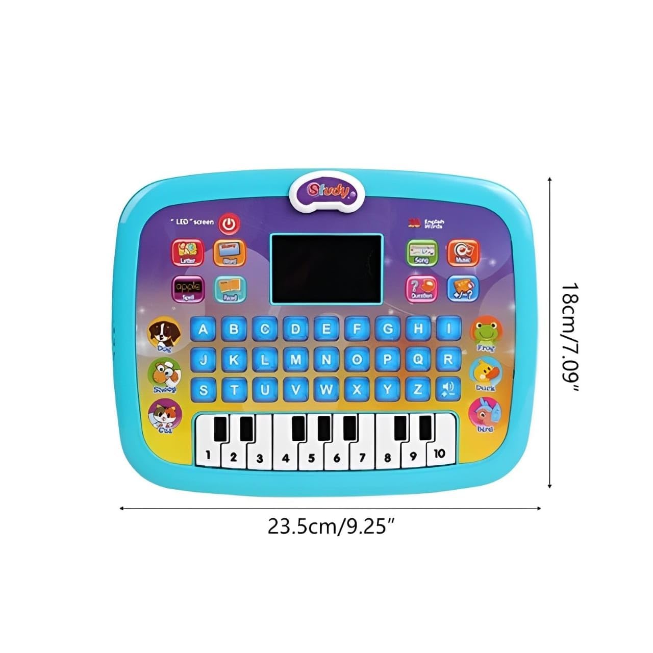 Kids Educational Learning Tablet – Alphabet, Words, Music & Piano Toy (3+ Years)