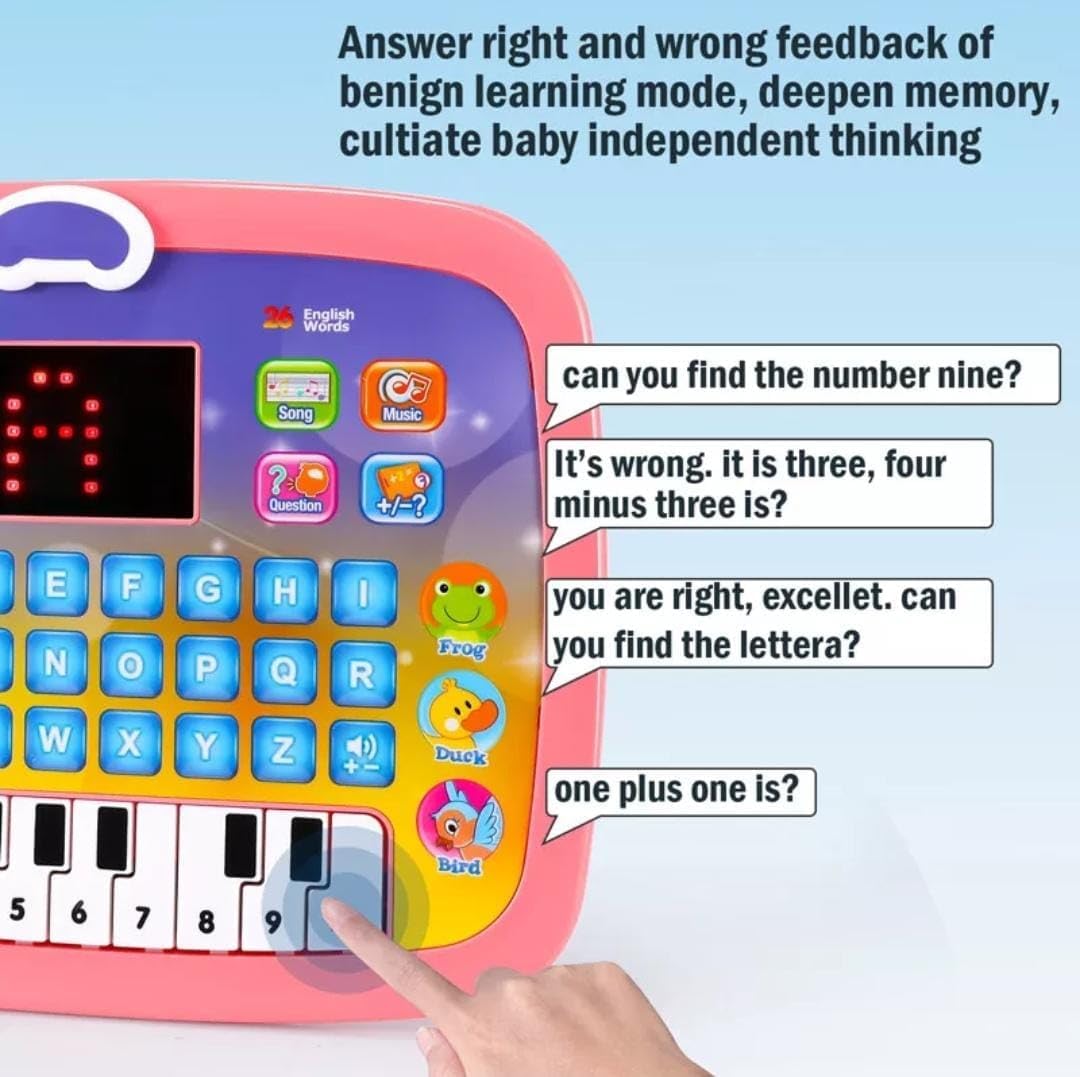 Kids Educational Learning Tablet – Alphabet, Words, Music & Piano Toy (3+ Years)