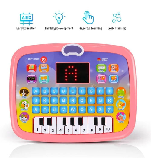 Kids Educational Learning Tablet – Alphabet, Words, Music & Piano Toy (3+ Years)