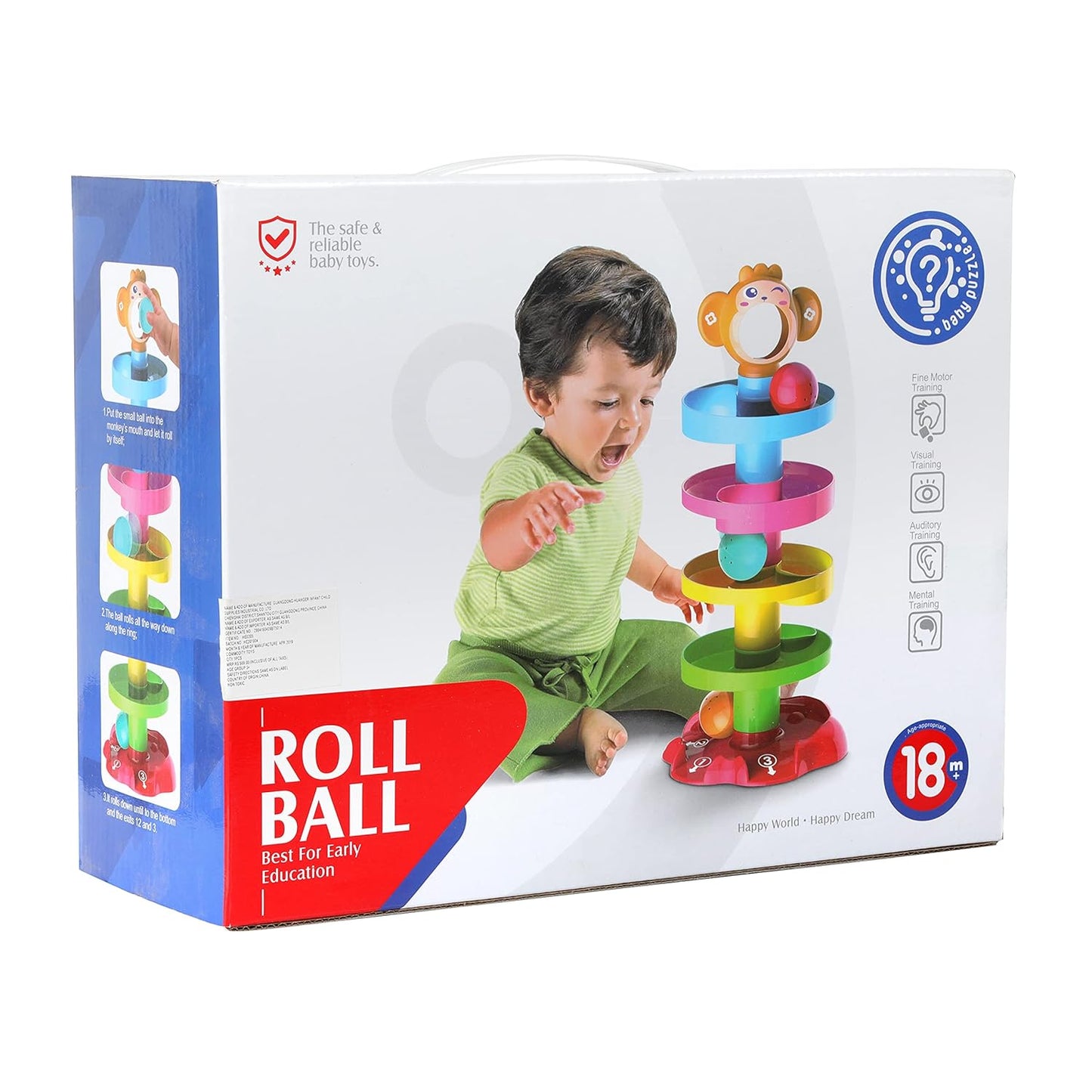 5 Layer Ball Drop and Roll Swirling Tower Educational Toys