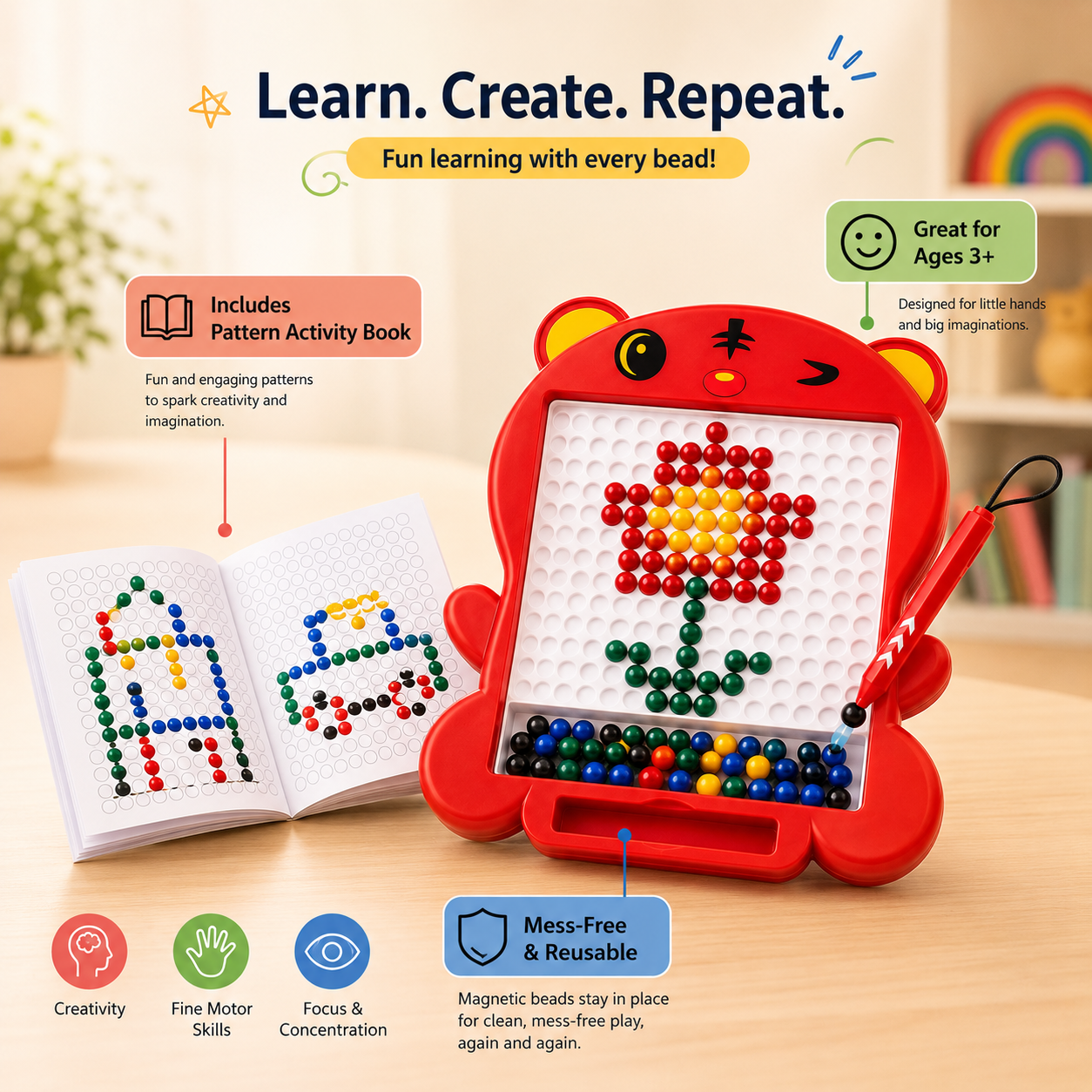 Magnetic Drawing Board for Kids