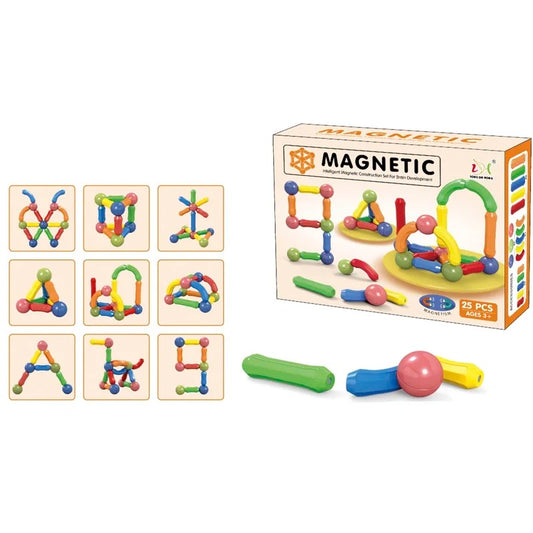 Magnetic building blocks magnetic stick and balls 25 pcs set