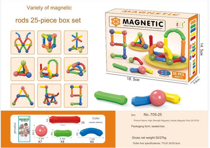 Magnetic building blocks magnetic stick and balls 25 pcs set