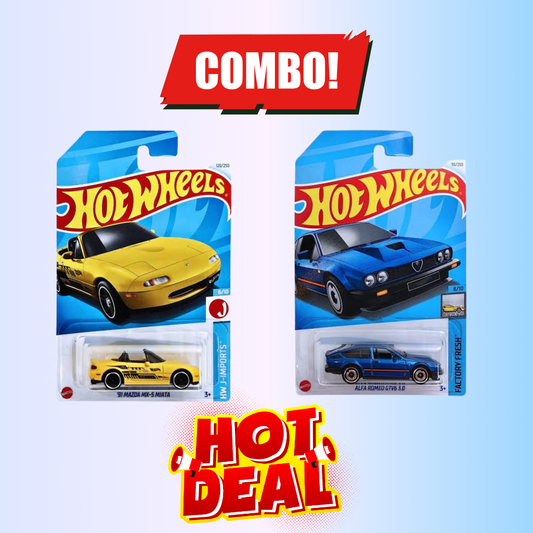 Super Saver COMBO 91 MAZDA MAX-5 MIATA + ALFA ROMEO GTV6 3.0 HOT WHEELS