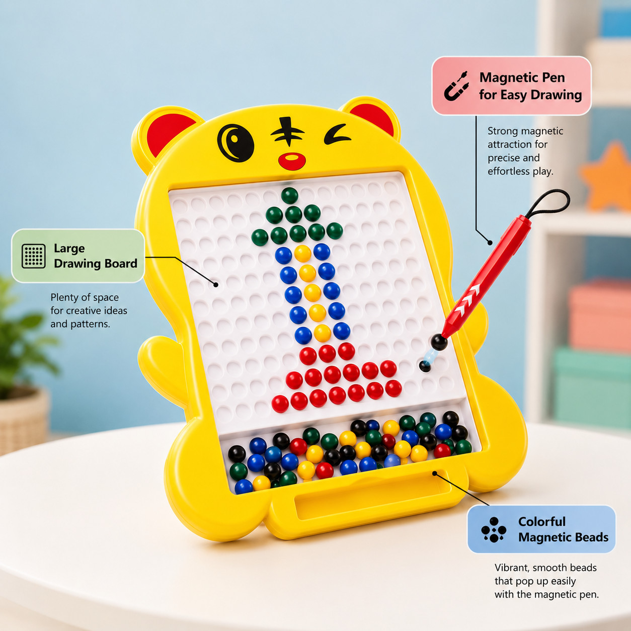 Magnetic Drawing Board for Kids