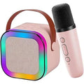 Kids mic and speaker set with karaoke & RGB lights