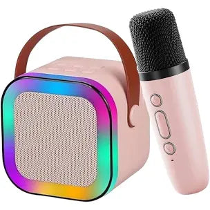 Kids mic and speaker set with karaoke & RGB lights