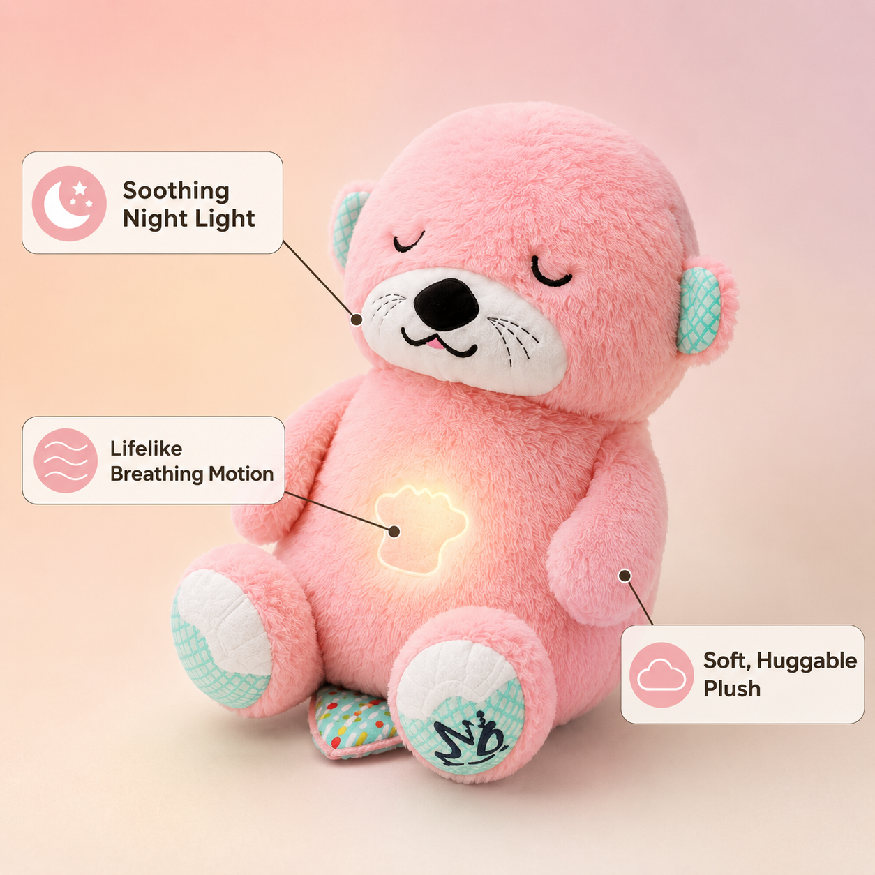 Breathing Teddy Bear – Classic Plush Soft Toy