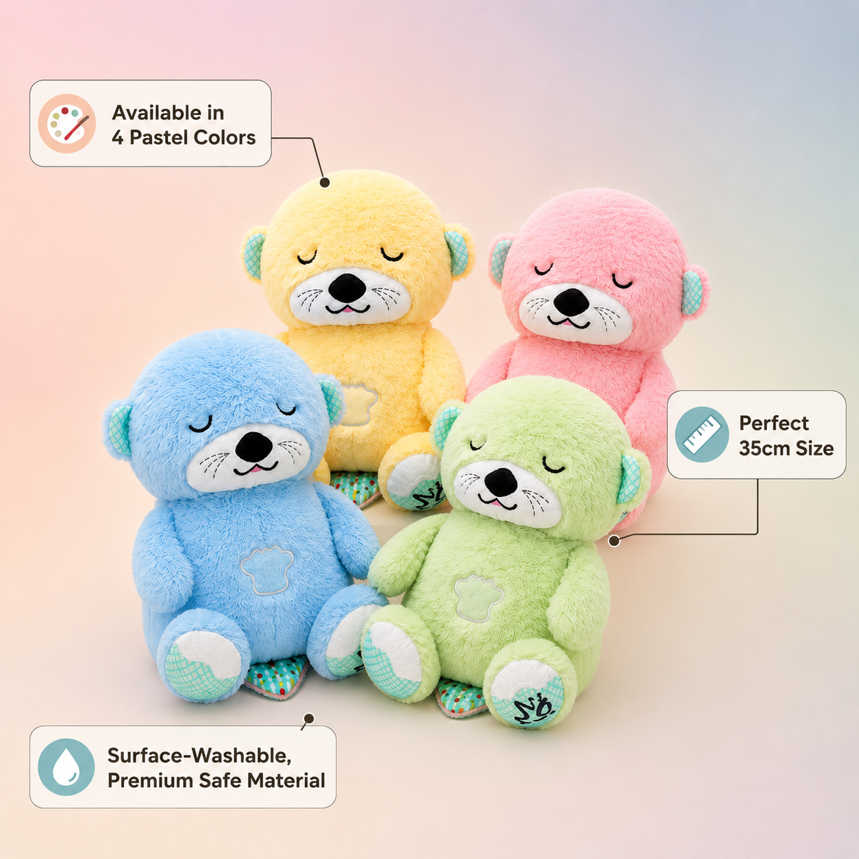 Breathing Teddy Bear – Classic Plush Soft Toy