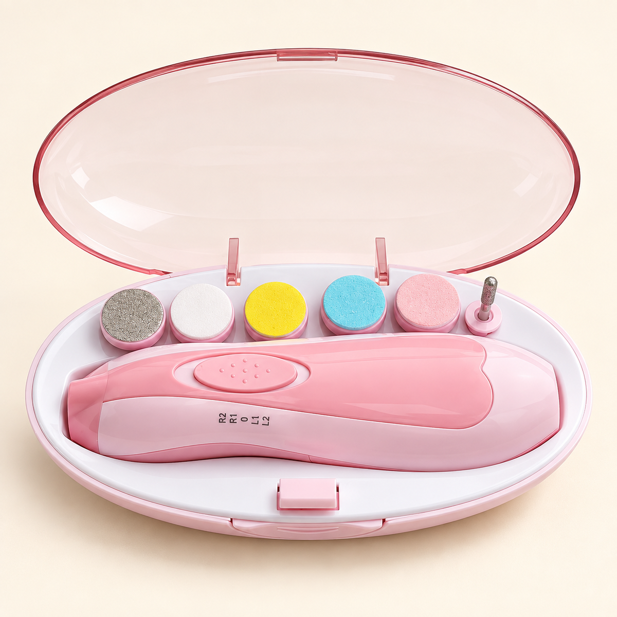 Baby Electric Nail Trimmer with 6 Grinding Heads – Safe Nail Care Kit