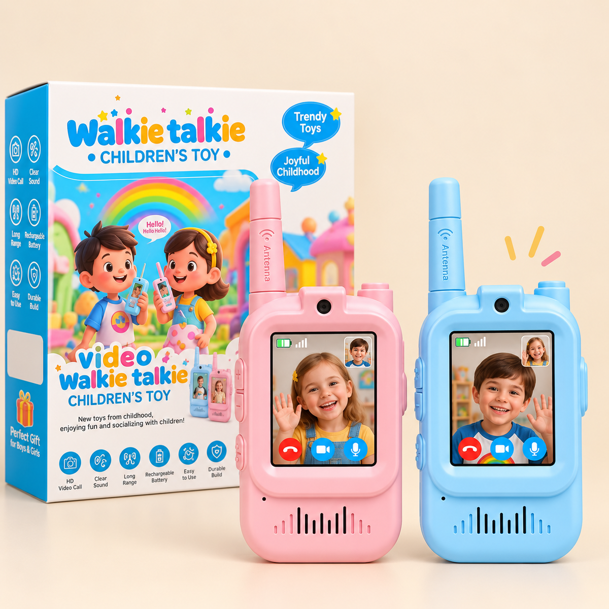 Kids Smart Walkie Talkies with Video Calling